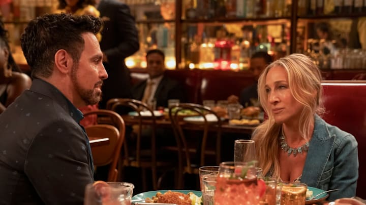 Mario Cantone and Sarah Jessica Parker in And Just Like That season 3 on HBO Max
