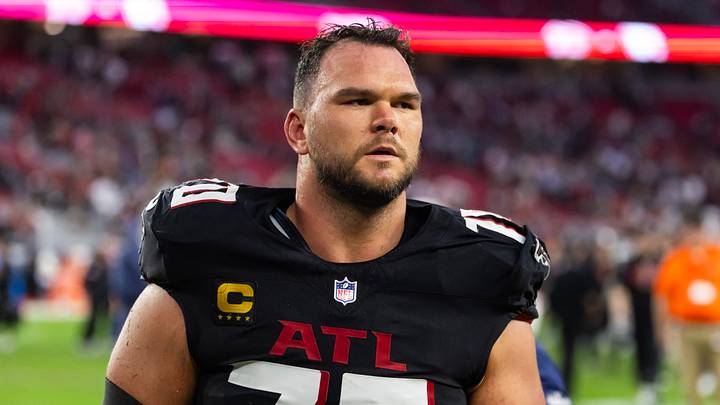 Atlanta Falcons tackle Jake Matthews is in his 13th season. Atlanta Falcons tackle Jake Matthews is in his 13th season.
