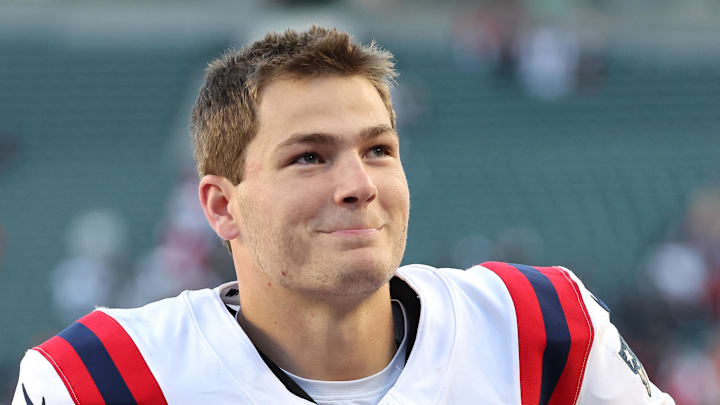 New England Patriots quarterback Drake Maye