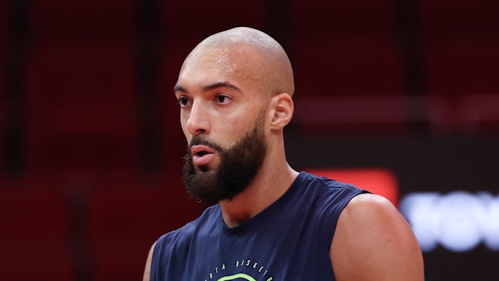 Jan 16, 2026; Houston, Texas, USA; Minnesota Timberwolves center Rudy Gobert (27) warms up before playing against the Houston Rockets at Toyota Center. Mandatory Credit: Thomas Shea-Imagn Images Jan 16, 2026; Houston, Texas, USA; Minnesota Timberwolves center Rudy Gobert (27) warms up before playing against the Houston Rockets at Toyota Center. Mandatory Credit: Thomas Shea-Imagn Images