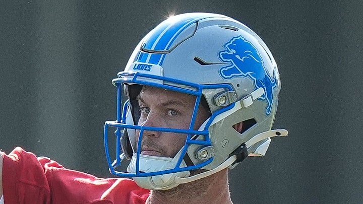Detroit Lions quarterback Kyle Allen (8). Detroit Lions quarterback Kyle Allen (8).