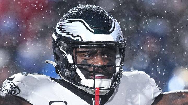 Dec 28, 2025; Orchard Park, New York, USA; Philadelphia Eagles wide receiver A.J. Brown (11) during a timeout in the third quarter against the Buffalo Bills at Highmark Stadium. Mandatory Credit: Mark Konezny-Imagn Images Dec 28, 2025; Orchard Park, New York, USA; Philadelphia Eagles wide receiver A.J. Brown (11) during a timeout in the third quarter against the Buffalo Bills at Highmark Stadium. Mandatory Credit: Mark Konezny-Imagn Images