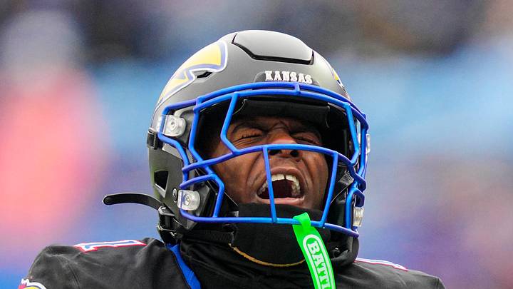 New Seattle Seahawks wide receiver Emmanuel Henderson Jr. reacts during a college game