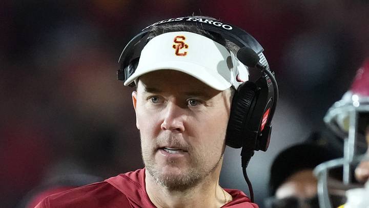 Sep 4, 2026; Los Angeles, California, USA; Southern California Trojans head coach Lincoln Riley watches against the Fresno State Bulldogs in the second half at United Airlines Field at Los Angeles Memorial Coliseum. Mandatory Credit: Kirby Lee-Imagn Images Sep 4, 2026; Los Angeles, California, USA; Southern California Trojans head coach Lincoln Riley watches against the Fresno State Bulldogs in the second half at United Airlines Field at Los Angeles Memorial Coliseum. Mandatory Credit: Kirby Lee-Imagn Images
