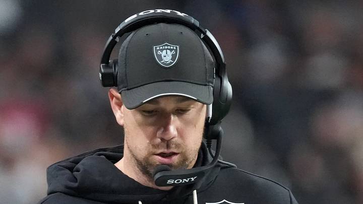 Aug 13, 2026; Paradise, Nevada, USA; Las Vegas Raiders head coach Klint Kubiak against the Arizona Cardinals in the first half at Allegiant Stadium. Mandatory Credit: Kirby Lee-Imagn Images Aug 13, 2026; Paradise, Nevada, USA; Las Vegas Raiders head coach Klint Kubiak against the Arizona Cardinals in the first half at Allegiant Stadium. Mandatory Credit: Kirby Lee-Imagn Images