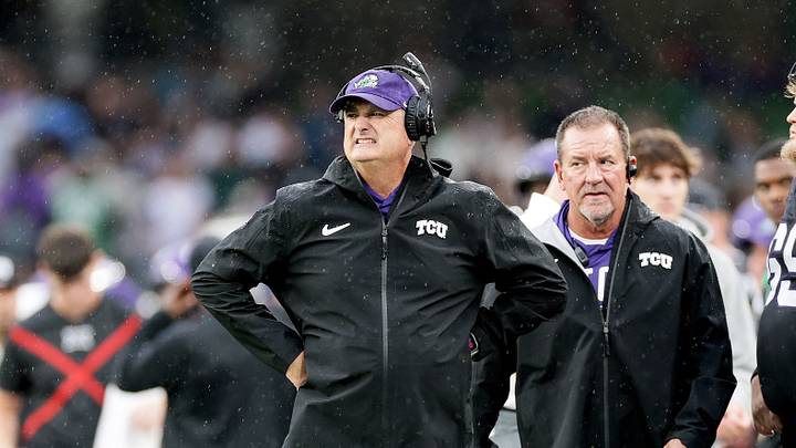 TCU Horned Frogs head coach Sonny Dykes in the second half against the North Carolina Tar Heels at Aviva Stadium. TCU Horned Frogs head coach Sonny Dykes in the second half against the North Carolina Tar Heels at Aviva Stadium.