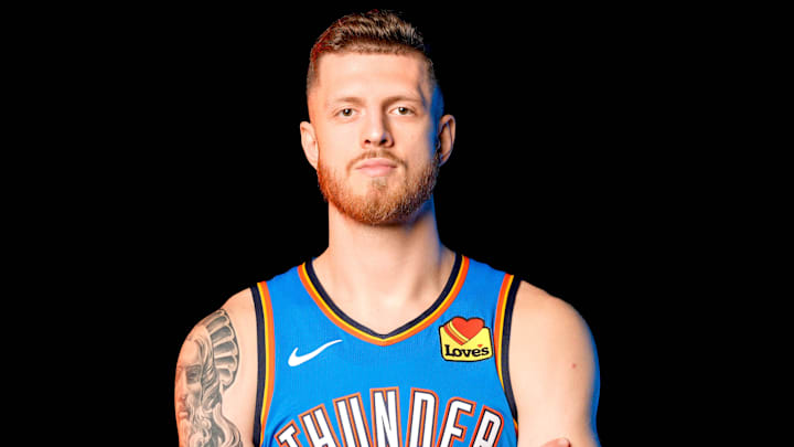 Isaiah Hartenstein is pictured during the Thunder media day at the Paycom Center in Oklahoma City, on Monday, Sept. 30, 2024.