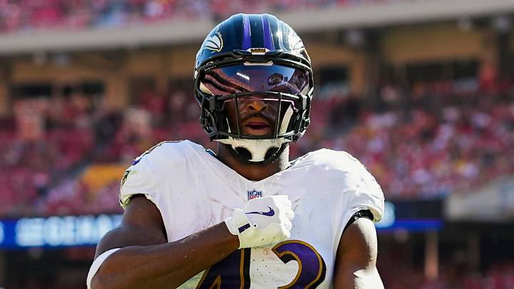 Baltimore Ravens running back Justice Hill