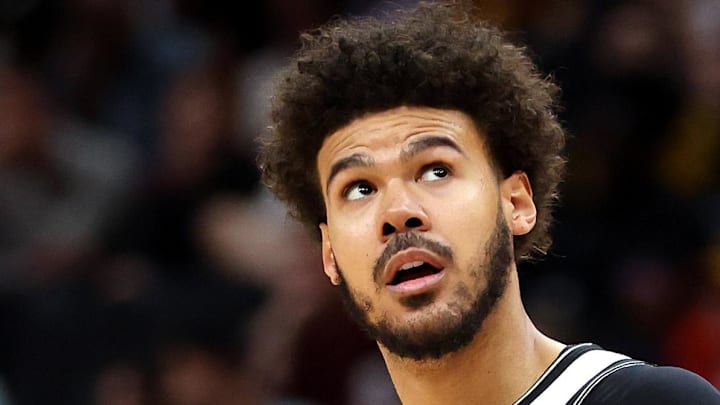 Mar 29, 2025; Washington, District of Columbia, USA; Brooklyn Nets forward Cameron Johnson (2) looks on during the second half against the Washington Wizards at Capital One Arena. Mandatory Credit: Daniel Kucin Jr.-Imagn Images