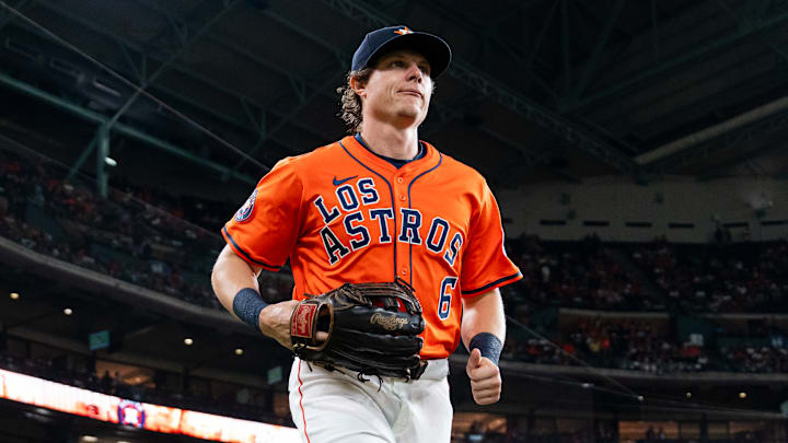 The Houston Astros are reportedly fielding trade calls on center fielder Jake Meyers.