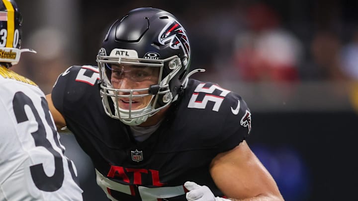 Atlanta Falcons linebacker Kaden Elliss is still an ascending player. Atlanta Falcons linebacker Kaden Elliss is still an ascending player.