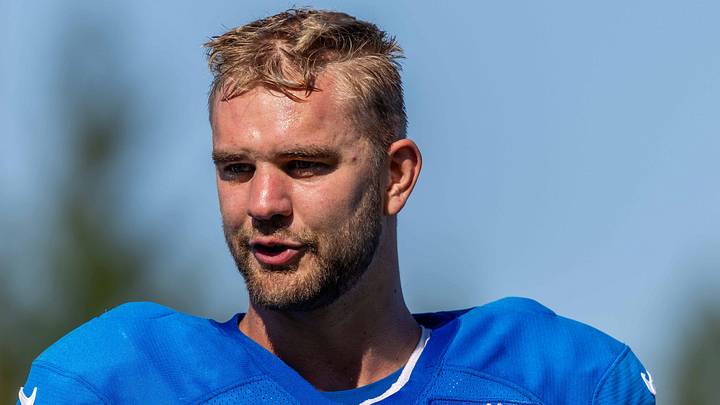 Detroit Lions tight end Thomas Gordon (82) walks off the field following training camp practice Detroit Lions tight end Thomas Gordon (82) walks off the field following training camp practice