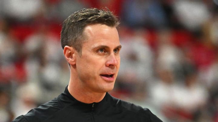 Mar 2, 2026; Raleigh, North Carolina, USA;  Duke Blue Devils head coach Jon Scheyer looks on during the first half against the NC State Wolfpack at Lenovo Center. Mandatory Credit: Zachary Taft-Imagn Images