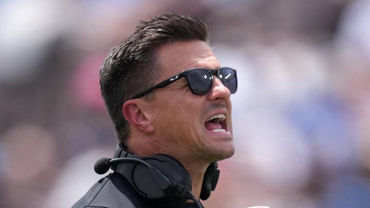 May 2, 2026; Pasadena, CA, USA; UCLA Bruins coach Bob Chesney reacts during the spring game at Rose Bowl. Mandatory Credit: Kirby Lee-Imagn Images May 2, 2026; Pasadena, CA, USA; UCLA Bruins coach Bob Chesney reacts during the spring game at Rose Bowl. Mandatory Credit: Kirby Lee-Imagn Images