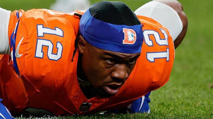 Denver Broncos running back RJ Harvey Denver Broncos running back RJ Harvey