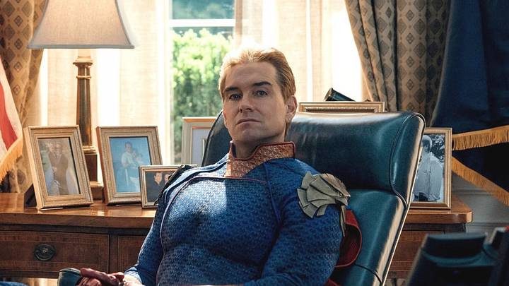 Homelander (Antony Starr) sits in the White House in 'The Boys' season 5