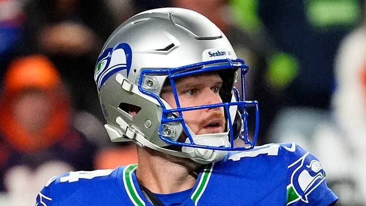 Seattle Seahawks quarterback Sam Darnold looks to throw in the second quarter against the Denver Broncos. Seattle Seahawks quarterback Sam Darnold looks to throw in the second quarter against the Denver Broncos.