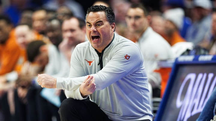 Texas Longhorns head coach Sean Miller yells across the court during the first half against the Kentucky Wildcats at Rupp Arena at Central Bank Center. Texas Longhorns head coach Sean Miller yells across the court during the first half against the Kentucky Wildcats at Rupp Arena at Central Bank Center.