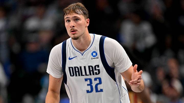 Oct 16, 2026; Dallas, Texas, USA; Dallas Mavericks forward Cooper Flagg (32) celebrates after making a three point shot against the Atlanta Hawks during the second half at American Airlines Center. Mandatory Credit: Jerome Miron-Imagn Images Oct 16, 2026; Dallas, Texas, USA; Dallas Mavericks forward Cooper Flagg (32) celebrates after making a three point shot against the Atlanta Hawks during the second half at American Airlines Center. Mandatory Credit: Jerome Miron-Imagn Images