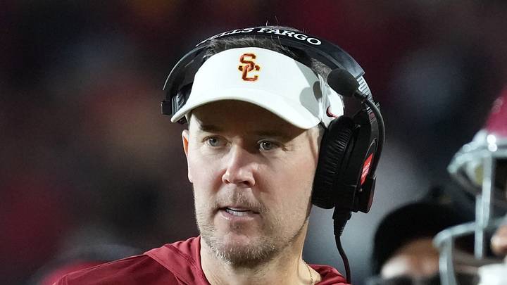 Sep 4, 2026; Los Angeles, California, USA; Southern California Trojans head coach Lincoln Riley watches against the Fresno State Bulldogs in the second half at United Airlines Field at Los Angeles Memorial Coliseum. Mandatory Credit: Kirby Lee-Imagn Images Sep 4, 2026; Los Angeles, California, USA; Southern California Trojans head coach Lincoln Riley watches against the Fresno State Bulldogs in the second half at United Airlines Field at Los Angeles Memorial Coliseum. Mandatory Credit: Kirby Lee-Imagn Images