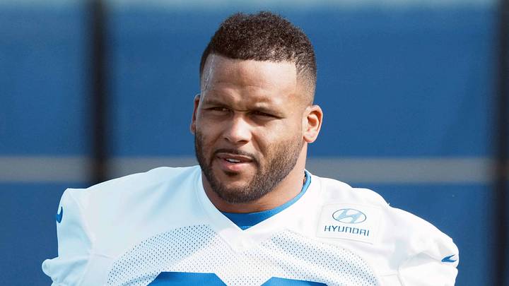 Los Angeles Rams defensive end Aaron Donald. Los Angeles Rams defensive end Aaron Donald.
