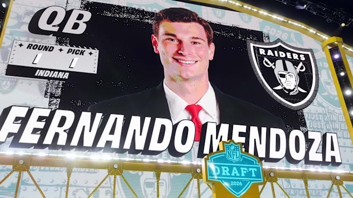 Las Vegas Raiders quarterback Fernando Mendoza 