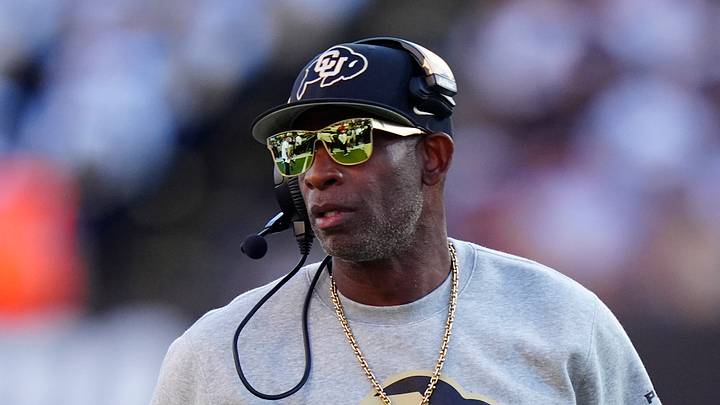 Oct 3, 2026; Boulder, Colorado, USA; Colorado Buffaloes head coach Deion Sanders following a touchdown scored in the first quarter against the Texas Tech Red Raiders at Folsom Field. Mandatory Credit: Ron Chenoy-Imagn Images Oct 3, 2026; Boulder, Colorado, USA; Colorado Buffaloes head coach Deion Sanders following a touchdown scored in the first quarter against the Texas Tech Red Raiders at Folsom Field. Mandatory Credit: Ron Chenoy-Imagn Images