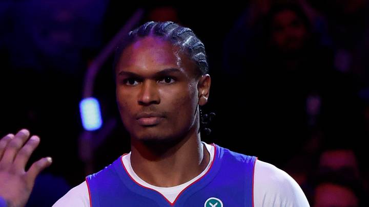 May 13, 2026; Detroit, Michigan, USA; Detroit Pistons guard Ausar Thompson (9) during player introductions before the game against the Cleveland Cavaliers during game five of the second round of the 2026 NBA Playoffs at Little Caesars Arena. Mandatory Credit: Rick Osentoski-Imagn Images May 13, 2026; Detroit, Michigan, USA; Detroit Pistons guard Ausar Thompson (9) during player introductions before the game against the Cleveland Cavaliers during game five of the second round of the 2026 NBA Playoffs at Little Caesars Arena. Mandatory Credit: Rick Osentoski-Imagn Images