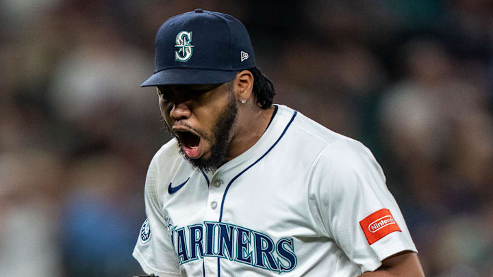 Seattle Mariners reliever Eduard Bazardo throws during a game against the Houston Astros on July 19 at T-Mobile Park.