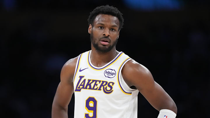 Los Angeles Lakers guard Bronny James received a new Nike basketball shoe.