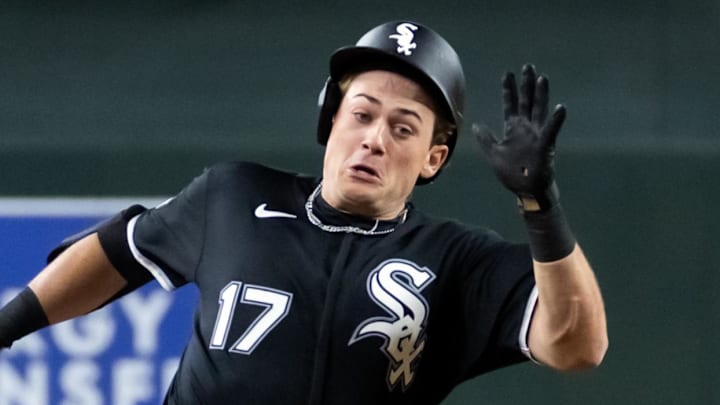 Apr 21, 2026; Phoenix, Arizona, USA; Chicago White Sox infielder Sam Antonacci rounds the bases after hitting a two run inside the park home run in the eighth inning against the Arizona Diamondbacks at Chase Field. Mandatory Credit: Mark J. Rebilas-Imagn Images