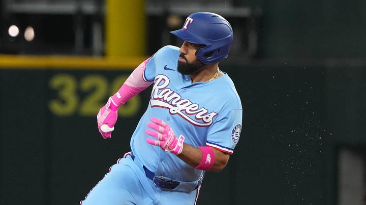 Texas Rangers shortstop Ezequiel Duran. Texas Rangers shortstop Ezequiel Duran.