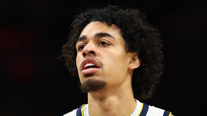 Mar 24, 2026; Phoenix, Arizona, USA; Denver Nuggets guard Julian Strawther (3) against the Phoenix Suns at Mortgage Matchup Center. Mandatory Credit: Mark J. Rebilas-Imagn Images Mar 24, 2026; Phoenix, Arizona, USA; Denver Nuggets guard Julian Strawther (3) against the Phoenix Suns at Mortgage Matchup Center. Mandatory Credit: Mark J. Rebilas-Imagn Images