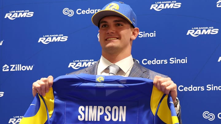 Los Angeles Rams first-round draft pick Ty Simpson. Mandatory Credit: Kiyoshi Mio-Imagn Images