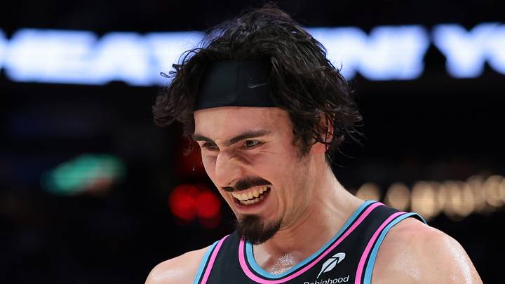 Miami Heat forward Jaime Jaquez Jr. (11) reacts against the Indiana Pacers during the second half at Kaseya Center on December 27, 2025.
