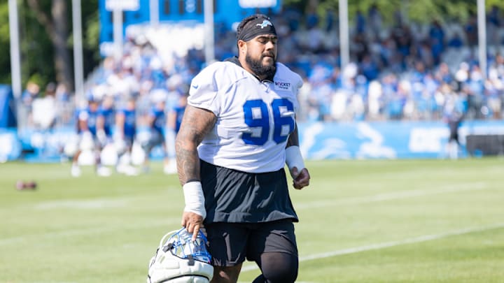 Detroit Lions free agent defensive tackle Kyle Peko (96) 