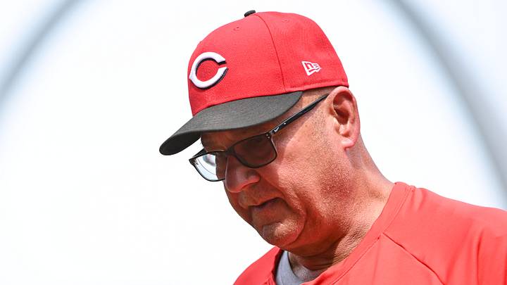 Cincinnati Reds manager Terry Francona (77) walks off the field