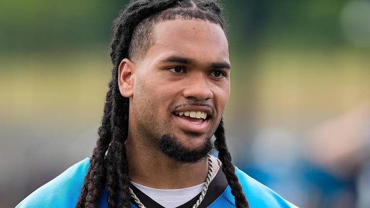 Carolina Panthers running back Jonathan Brooks Carolina Panthers running back Jonathan Brooks