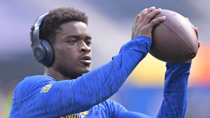 Nov 2, 2025; Inglewood, California, USA; Los Angeles Rams cornerback Roger McCreary (25) warms up during pregame of a game against the New Orleans Saints at SoFi Stadium. Mandatory Credit: Jayne Kamin-Oncea-Imagn Images Nov 2, 2025; Inglewood, California, USA; Los Angeles Rams cornerback Roger McCreary (25) warms up during pregame of a game against the New Orleans Saints at SoFi Stadium. Mandatory Credit: Jayne Kamin-Oncea-Imagn Images