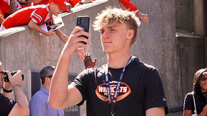 Brock Williams, Libertyville tight end, soaks up the atmosphere of the game between the Ohio State Buckeyes and Texas Longhorns at Ohio Stadium on Aug. 30, 2025.