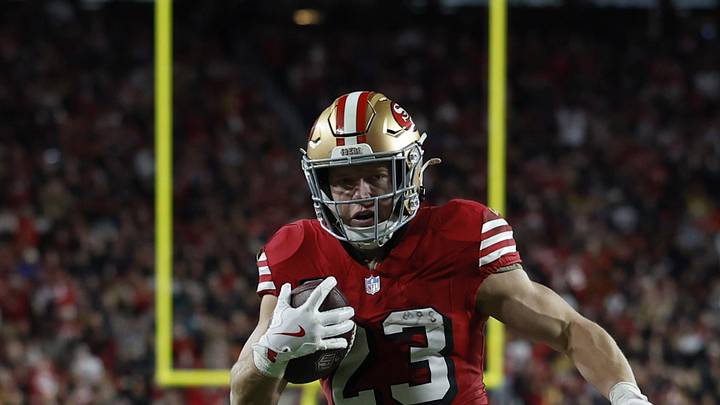 49ers running back Christian McCaffrey will be a surefire first-round selection in 2026 fantasy redrafts. 