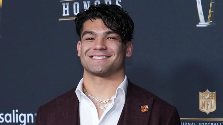 Feb 5, 2026; San Francisco, CA, USA; Puka Nacua on the NFL Honors Red Carpet before Super Bowl LX at Palace of Fine Arts. Mandatory Credit: Kirby Lee-Imagn Images Feb 5, 2026; San Francisco, CA, USA; Puka Nacua on the NFL Honors Red Carpet before Super Bowl LX at Palace of Fine Arts. Mandatory Credit: Kirby Lee-Imagn Images