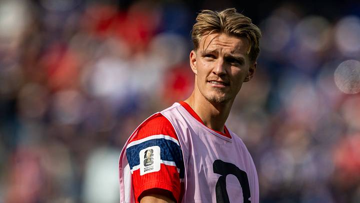 Martin odegaard of Norway after the FIFA World Cup, WM, Weltmeisterschaft, Fussball 2026 group stage football match between Norway and France on June 26, 2026 in Foxborough. Martin odegaard of Norway after the FIFA World Cup, WM, Weltmeisterschaft, Fussball 2026 group stage football match between Norway and France on June 26, 2026 in Foxborough.