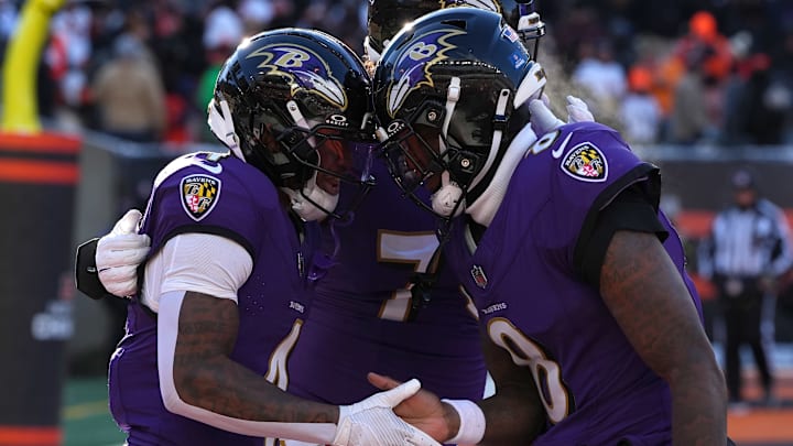 Baltimore Ravens QB Lamar Jackson, receiver Zay Flowers