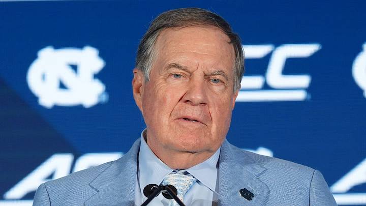 Jul 17, 2026; Charlotte, NC, USA; North Carolina head coach Bill Belichick talks with the media during interviews at Hilton Charlotte Uptown. Mandatory Credit: Jim Dedmon-Imagn Images Jul 17, 2026; Charlotte, NC, USA; North Carolina head coach Bill Belichick talks with the media during interviews at Hilton Charlotte Uptown. Mandatory Credit: Jim Dedmon-Imagn Images