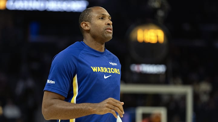 Oct 17, 2025; San Francisco, California, USA; olden State Warriors center Al Horford warms up before facing the Los Angeles Clippers at Chase Center. Mandatory Credit: D. Ross Cameron-Imagn Images Oct 17, 2025; San Francisco, California, USA; olden State Warriors center Al Horford warms up before facing the Los Angeles Clippers at Chase Center. Mandatory Credit: D. Ross Cameron-Imagn Images