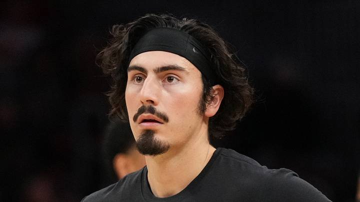Miami Heat forward Jaime Jaquez Jr. (11) warms up before the game against the Chicago Bulls at Kaseya Center on February 1, 2026.
