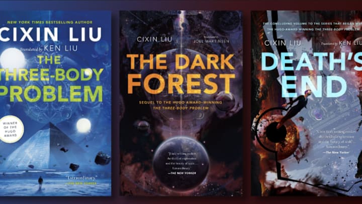 All three books in Cixin Liu's Remembrance of Earth's Past trilogy. Image courtesy of Tor Books.