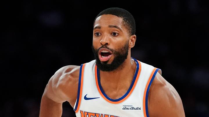 Oct 8, 2026; New York, New York, USA; New York Knicks guard Mikal Bridges (25) brings the ball up court during the second quarter against the Washington Wizards at Madison Square Garden. Mandatory Credit: Alexander Wohl-Imagn Images Oct 8, 2026; New York, New York, USA; New York Knicks guard Mikal Bridges (25) brings the ball up court during the second quarter against the Washington Wizards at Madison Square Garden. Mandatory Credit: Alexander Wohl-Imagn Images