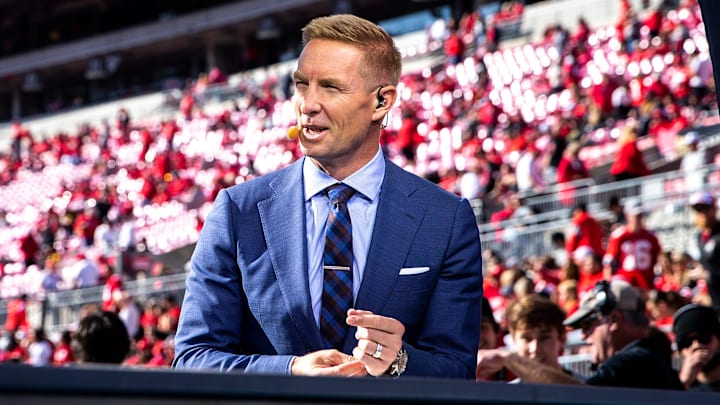 Joel Klatt speaks on a Big Noon Kickoff pregame show before a NCAA football game between Iowa and Ohio State, Saturday, Oct. 22, 2022, at Ohio Stadium in Columbus, Ohio.

221022 Iowa Ohio St Fb 0119 Jpg